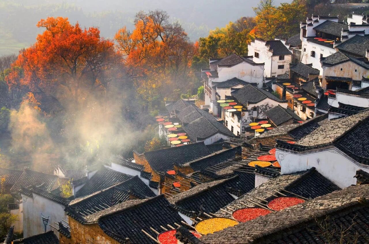 婺源篁岭古村与晒秋景观